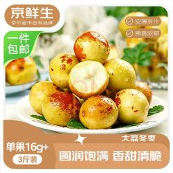 京鲜生 陕西大荔冬枣 净重3斤 单果16-20g 生鲜水果 源头直发
