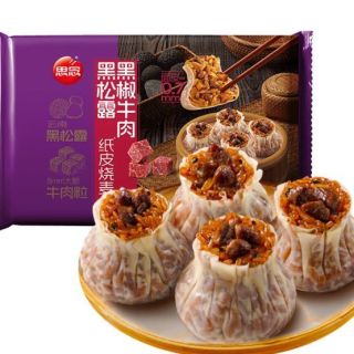 思念 黑松露黑椒牛肉纸皮烧麦200g赠200g汤圆