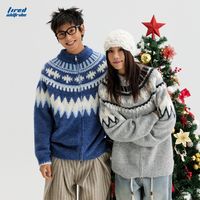 百亿补贴：TIRED 美式复古情侣款费尔岛开衫毛衣秋冬季高级感针织衫外套上衣