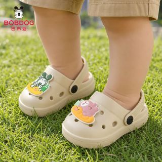 百亿补贴：巴布豆 儿童洞洞鞋女童1-3岁夏季EVA软底防滑卡通小童宝宝包头拖鞋