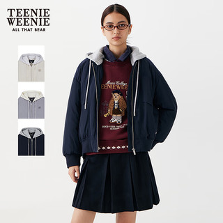 TEENIE WEENIE 手工毛织连帽 女士棉服