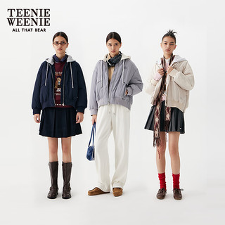 TEENIE WEENIE 手工毛织连帽 女士棉服