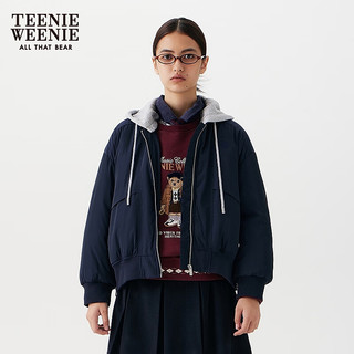TEENIE WEENIE 手工毛织连帽 女士棉服