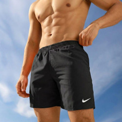 NIKE 速干沙滩裤含衬裤夏季新款游泳冲浪男短裤黑NESSF559-001 M