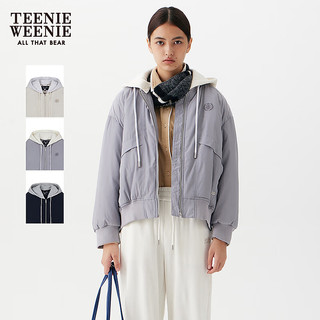 TEENIE WEENIE 女士棉服 手工毛织连帽 轻薄舒适
