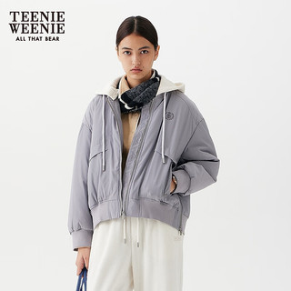 TEENIE WEENIE 女士棉服 手工毛织连帽 轻薄舒适