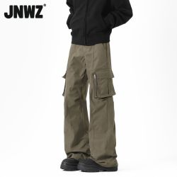 JNWZ 美式多口袋机能工装裤男秋季宽松直筒阔腿长裤痞帅高街