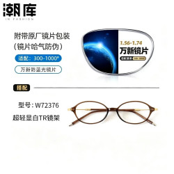 万新 1.60防蓝光镜片+时尚商务镜架任选（附赠原厂镜片包装）