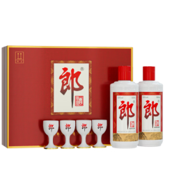 郎酒 郎牌郎双瓶礼盒 53度酱香型白酒普郎礼盒 53度 500mL 2瓶 礼盒装