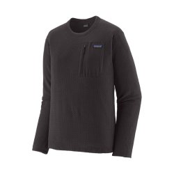 Patagonia 自营欧洲直邮PATAGONIA巴塔哥尼亚 R1 Air Crew男士黑色聚酯纤维