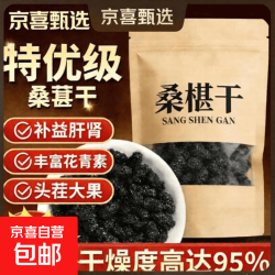 桑葚干黑桑椹免洗即食干果大颗粒男性桑椹干泡酒泡茶泡水喝 100g*1袋