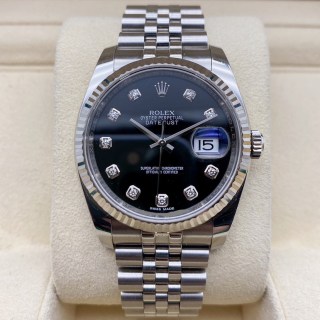 ROLEX 中古99新Rolex劳力士日志型镶钻自动机械男士手表116234
