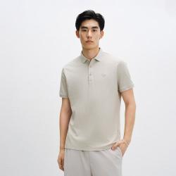 太平鸟 男装夏款品质修身t恤刺绣上衣男式Polo衫