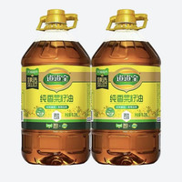 道道全 物理压榨低芥酸菜籽油浓郁纯香菜油 6.28L*2瓶