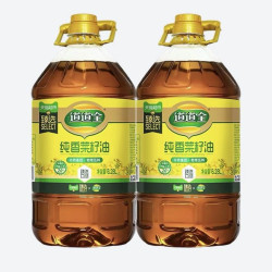 道道全 物理压榨低芥酸菜籽油浓郁纯香菜油 6.28L*2瓶