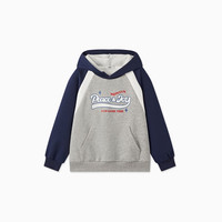 马骑顿 5折 插肩袖撞色连帽卫衣