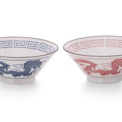 Marusankondo 餐具,Donburi 拉面碗,轻质碗,美浓烧,轻质复古拉面碗(2 件套)