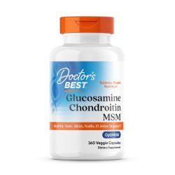 Doctor's Best 氨基葡萄糖软骨素 Msm 含 OptiMSM 胶囊,关节支持补充剂支持健康的关节结构,功能和舒适性,非转基因,不含麸质,不含大豆,360粒