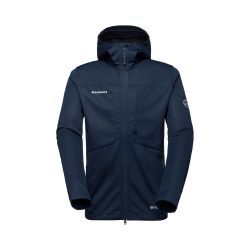 Mammut 猛犸象 Ultimate VIII 八代男士GTX户外软壳夹克连帽外套 深海蓝色 M
