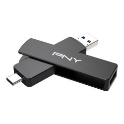 PNY 512GB Duo Link V3 USB 3.2 Gen 2 Type-C 和 Type-A OTG 闪存盘极速读/写 1000/800MB/s 外置移动存储器兼容智能手机/平板电脑/笔记本电脑/台式机