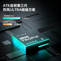 艾泰克 RS7Air  有线键盘 磁轴 黑绿明刃轴