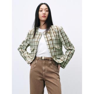 太平鸟 小香风格纹 女士外套