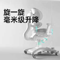 黑白调 学习时光G6追背星儿童学习椅座椅子矫姿写字椅升降久坐舒服餐桌椅 G6追背星Pro灰椅套粉
