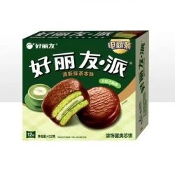 好丽友 甜点爱好者 清新抹茶本派 12枚装 432g 好吃不腻