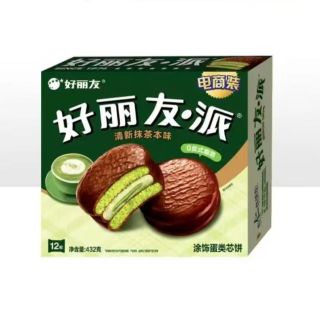 好丽友 甜点爱好者 清新抹茶本派 12枚装 432g 好吃不腻