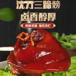 沈万三 正宗苏州昆山特产酱猪肘子卤味蹄髈熟食腊味肉类万三猪蹄下酒菜 600g整只肘子非遗美食推荐