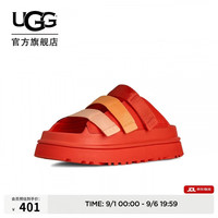UGG 夏季男女同款时尚舒适休闲露趾拖鞋1167430RDPP|辣椒红多色37