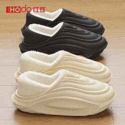 Hodo EVA防臭运动棉拖鞋男2025新款冬季厚底防滑防水保暖棉鞋外穿