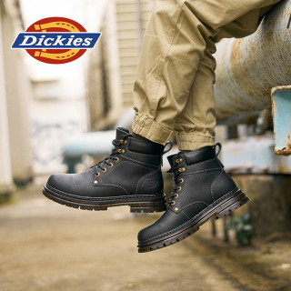 Dickies 男鞋夏季增高耐磨工装靴复古户外马丁靴英伦风厚底短靴子