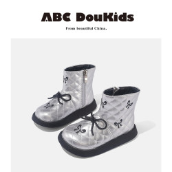 ABC Doukids 女童2026秋冬季新款韩版软底短靴小女孩加绒舒适单靴