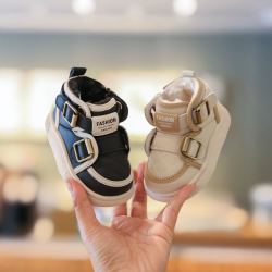 Sportmern宝宝雪地靴冬季加绒婴儿鞋子小童学步鞋男童棉鞋机能鞋