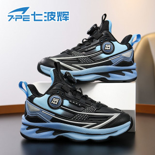 七波辉 男童2026春季新款运动鞋防滑耐磨儿童皮面防水轻便时尚潮鞋
