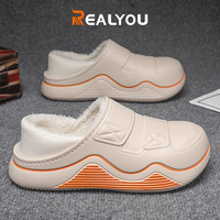 REALYOU/雷友2026春季新款保暖拖鞋男女同款运动户外加绒加厚鞋子