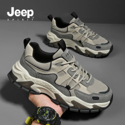JEEP SPIRIT JEEPSPIRIT吉普鞋子男款春季休闲透气户外老爹鞋软底运动鞋跑步鞋