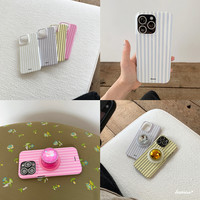Lumos「lazylife」色彩条纹单层磁吸菲林半包磨砂iphone手机壳