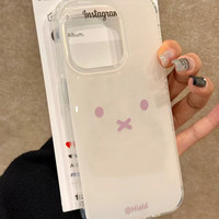 米菲兔表情适用iPhone16/15Promax手机壳13/14白底12/11大孔