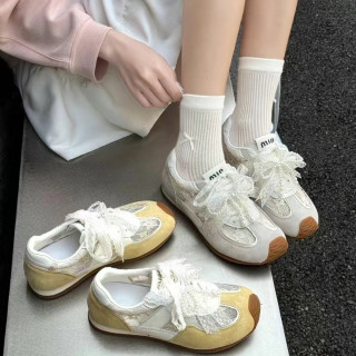 透气夏季蕾丝女德训鞋时尚休闲鞋女鞋鞋子潮鞋小白鞋百搭情侣