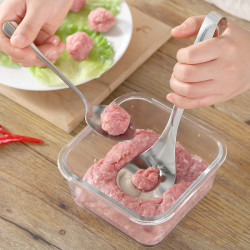 不锈钢肉丸子制作器肉丸家用肉圆挖勺器做挤丸子压勺子猪鱼丸