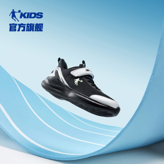 乔丹 跑步大童-乔丹儿童运动鞋白鞋子夏季透气薄款新款跑鞋童鞋网面男