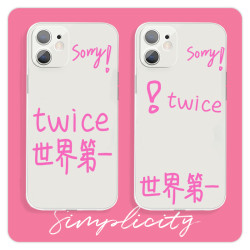 twice世界1苹果14Promax华为oppo小米oppo手机壳透明款防摔软壳