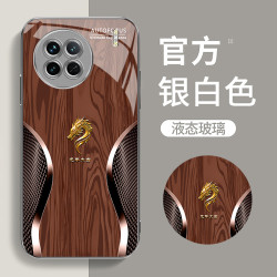 适用定制龙首经典轻奢木纹时尚玻璃防摔手机壳