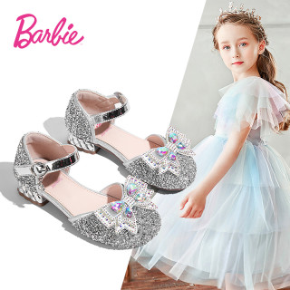 Barbie 童鞋女童皮鞋春秋儿童单鞋小女孩水晶鞋舞蹈鞋表演鞋公主鞋子