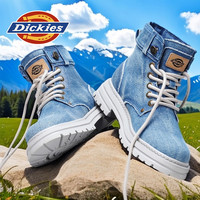 Dickies 马丁靴情侣款2026新款夏季男鞋休闲英伦靴子水洗蓝工装靴