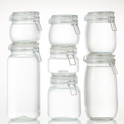 iosn 密封罐玻璃瓶子蜂蜜柠檬百香果泡酒泡菜坛子家用收纳储物罐子TF⓪