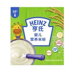 亨氏 婴幼儿不添加盐和糖米粉米糊宝宝辅食尝鲜装高铁米粉250g每盒