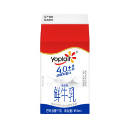 优诺 4.0g乳蛋白 全脂高温杀菌乳 450ml*3瓶